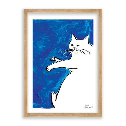 Blue Cat Print
