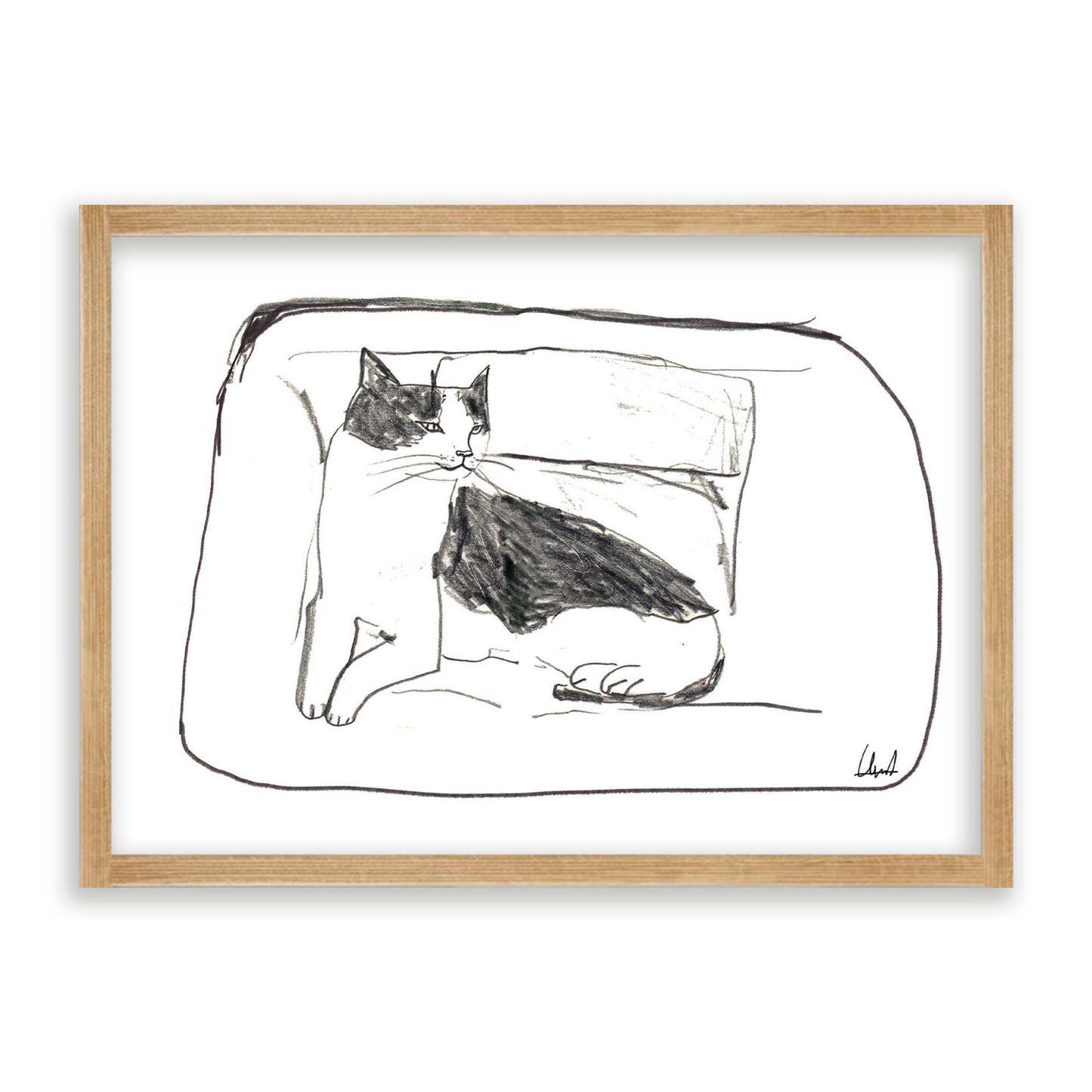 Cat On The Couch Print