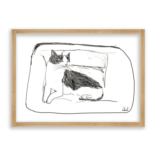 Cat On The Couch Print