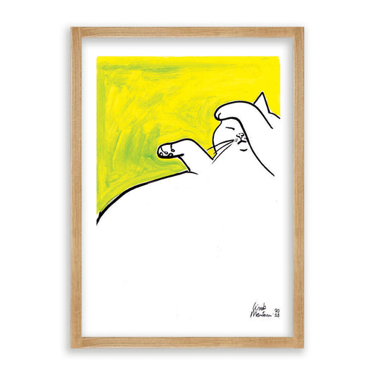 Yellow Cat Print