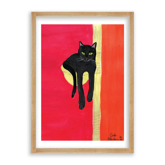 Cat In A Basket Print