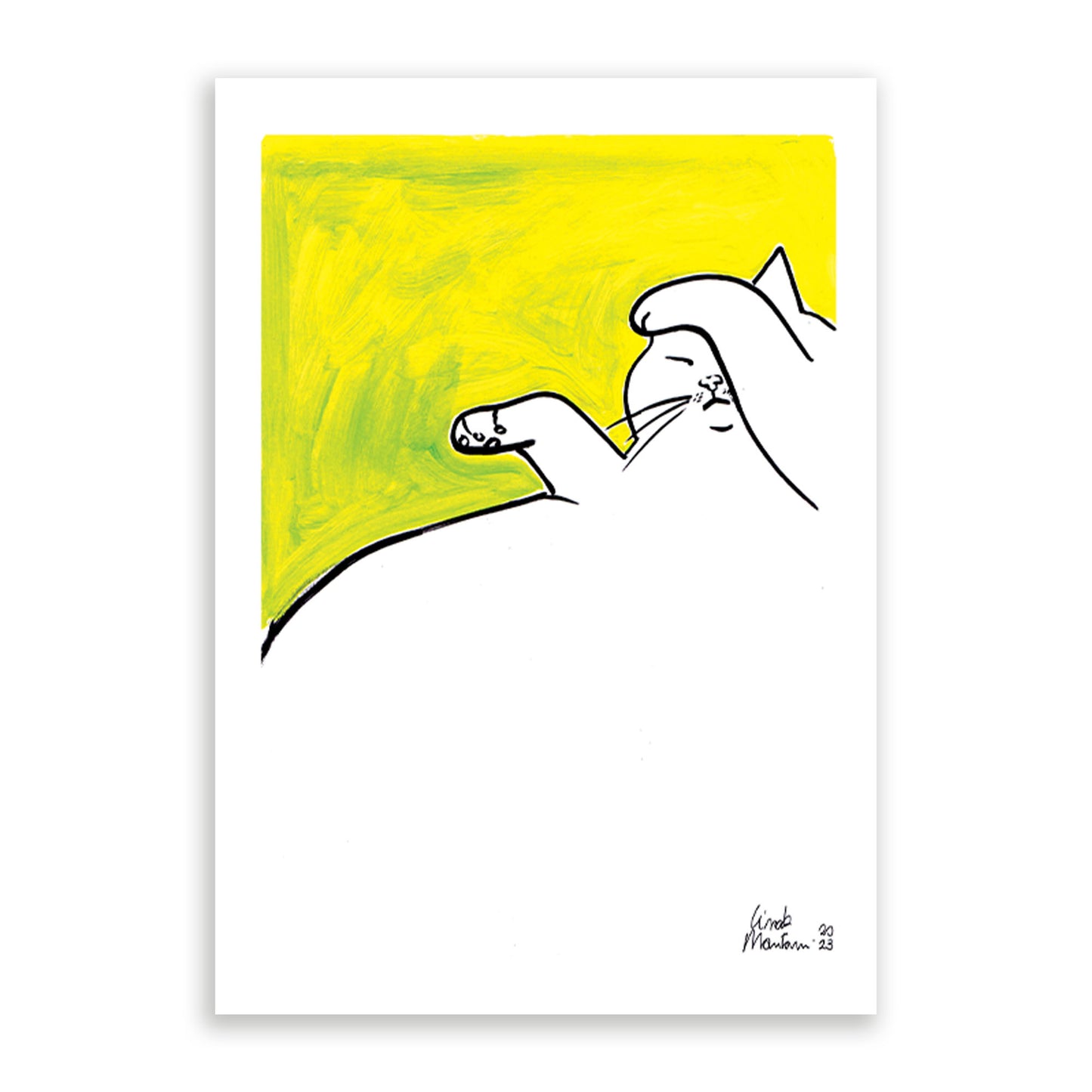 Yellow Cat Print