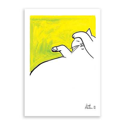 Yellow Cat Print